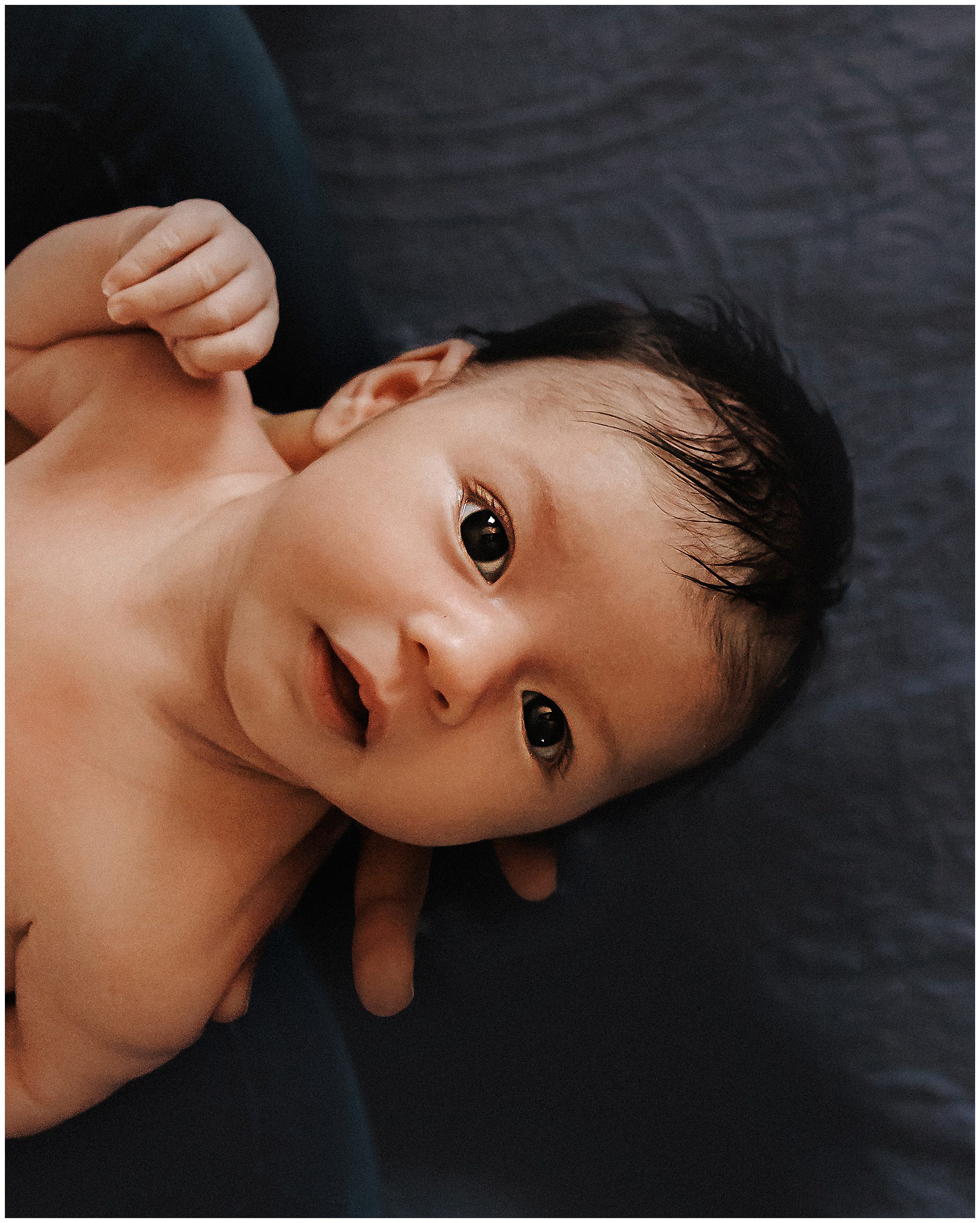 Newborn baby boy portrait during lifestyle newborn session in Murfreesboro TN