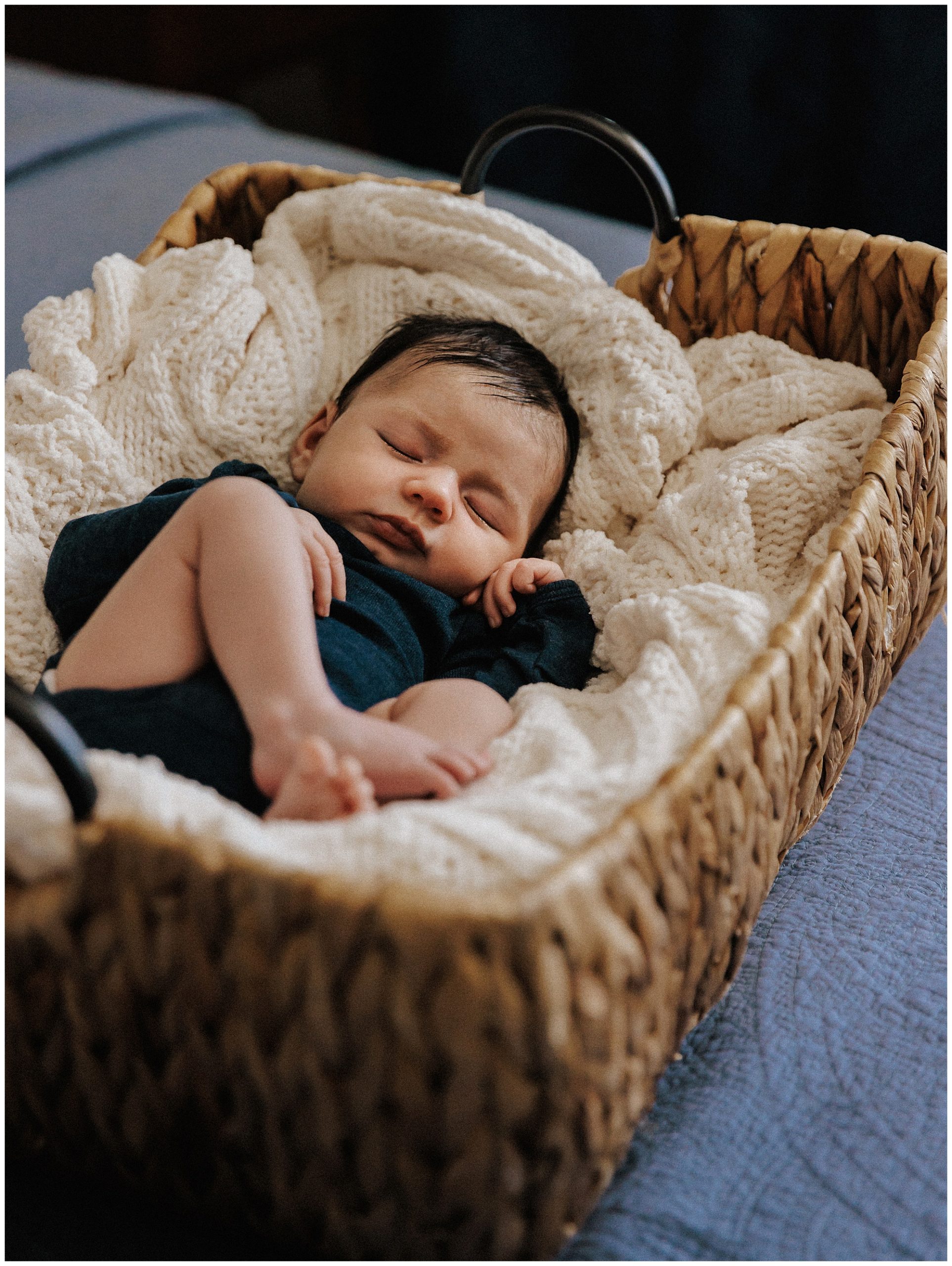 Newborn baby in basket in Murfreesboro TN