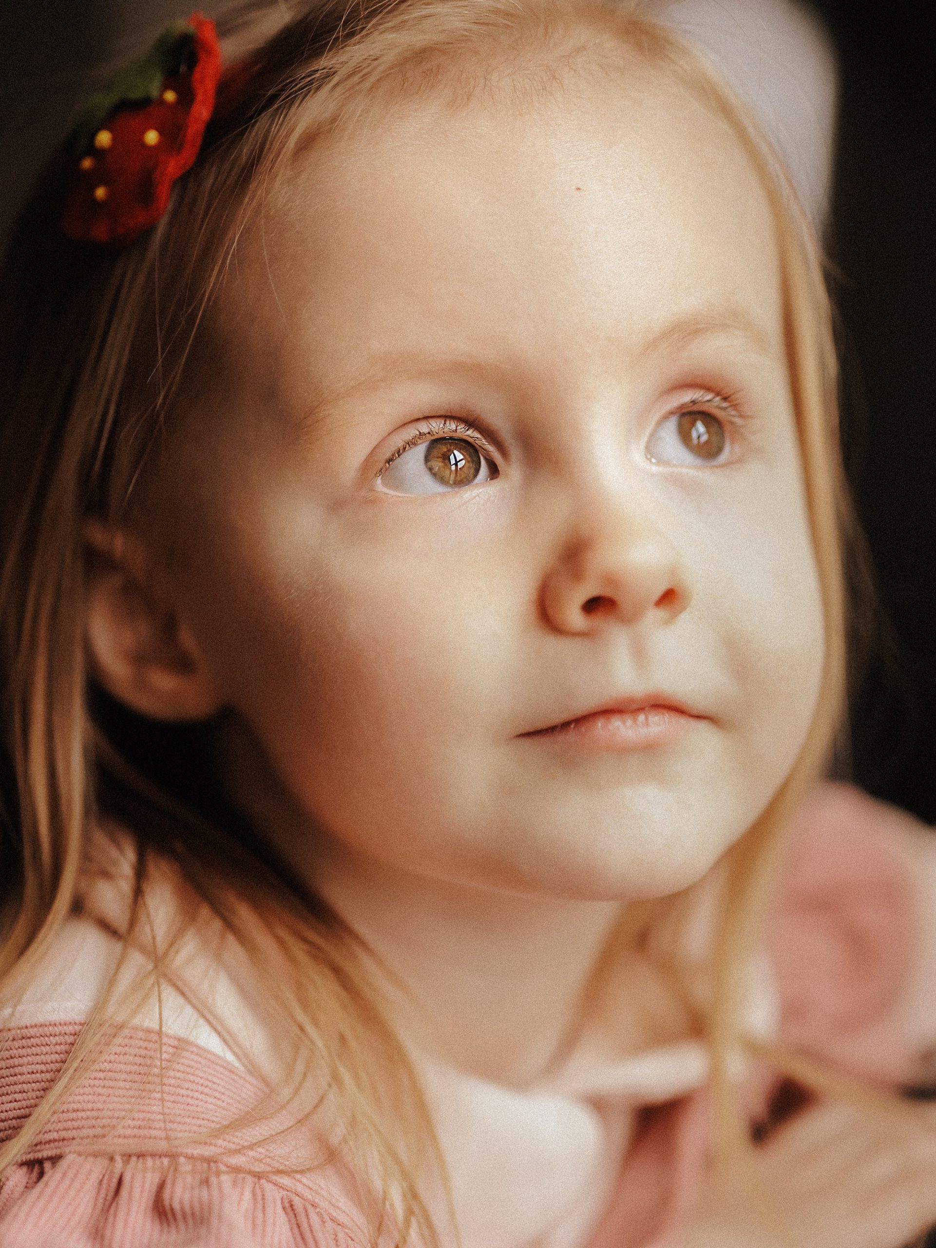 Portrait of 3 year old during milestone session in Murfreesboro