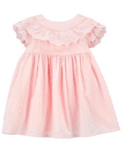 Product Photo of Baby Pink eyelet dress for babies