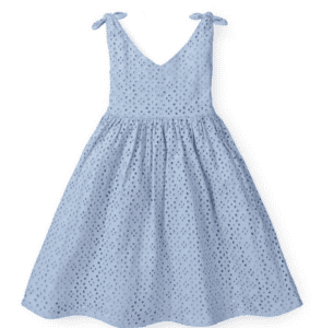 Product Photo of outfits for spring pictures - a light blue eyelet toddler dress